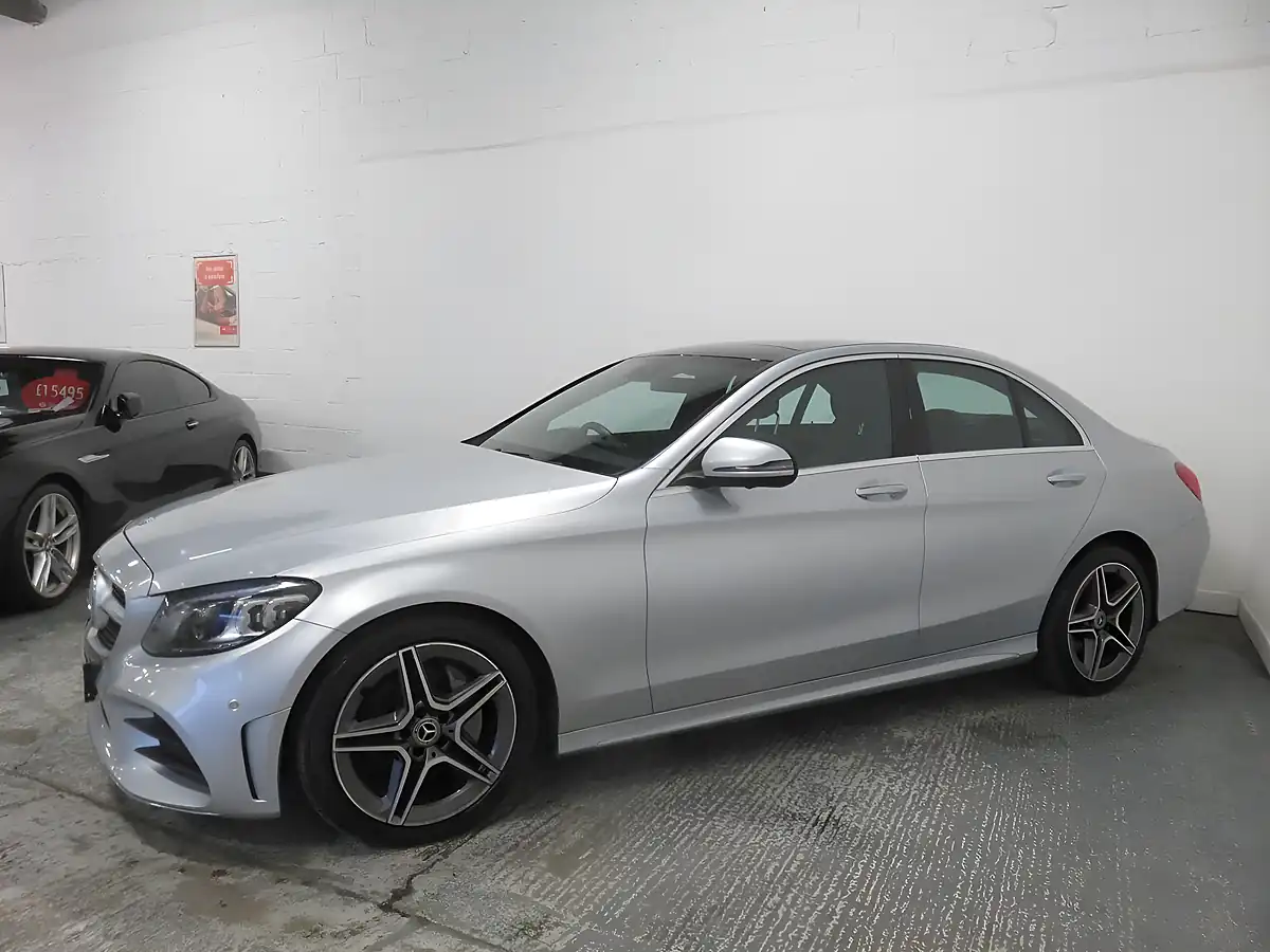Used 2018 Mercedes-Benz C Class AMG Line (premium Plus) Silver - Interior and Exterior details 4
