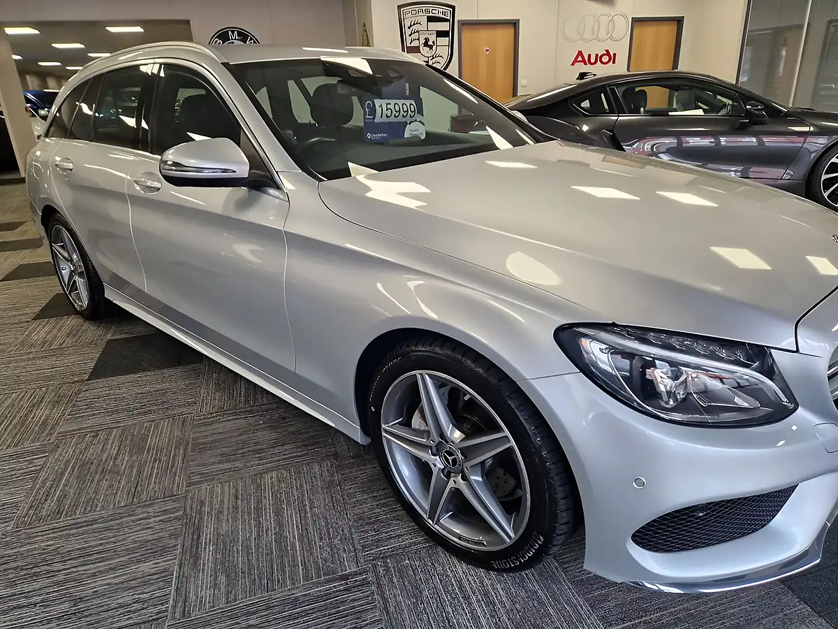 Used 2018 Mercedes-Benz C Class AMG Line Silver - Interior and Exterior details 10