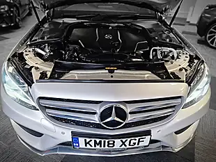 Used 2018 Mercedes-Benz C Class AMG Line Silver - Interior and Exterior details 11