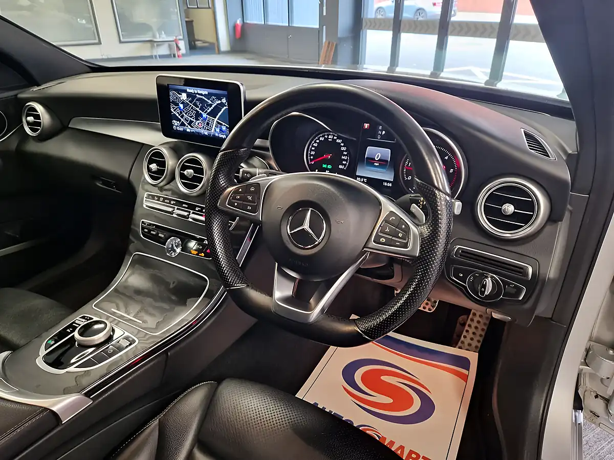 Used 2018 Mercedes-Benz C Class AMG Line Silver - Interior and Exterior details 16