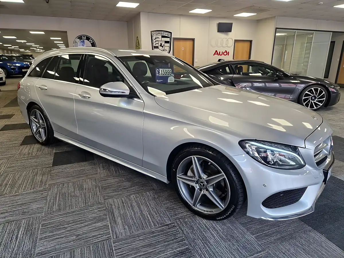 Used 2018 Mercedes-Benz C Class AMG Line Silver - Interior and Exterior details 2
