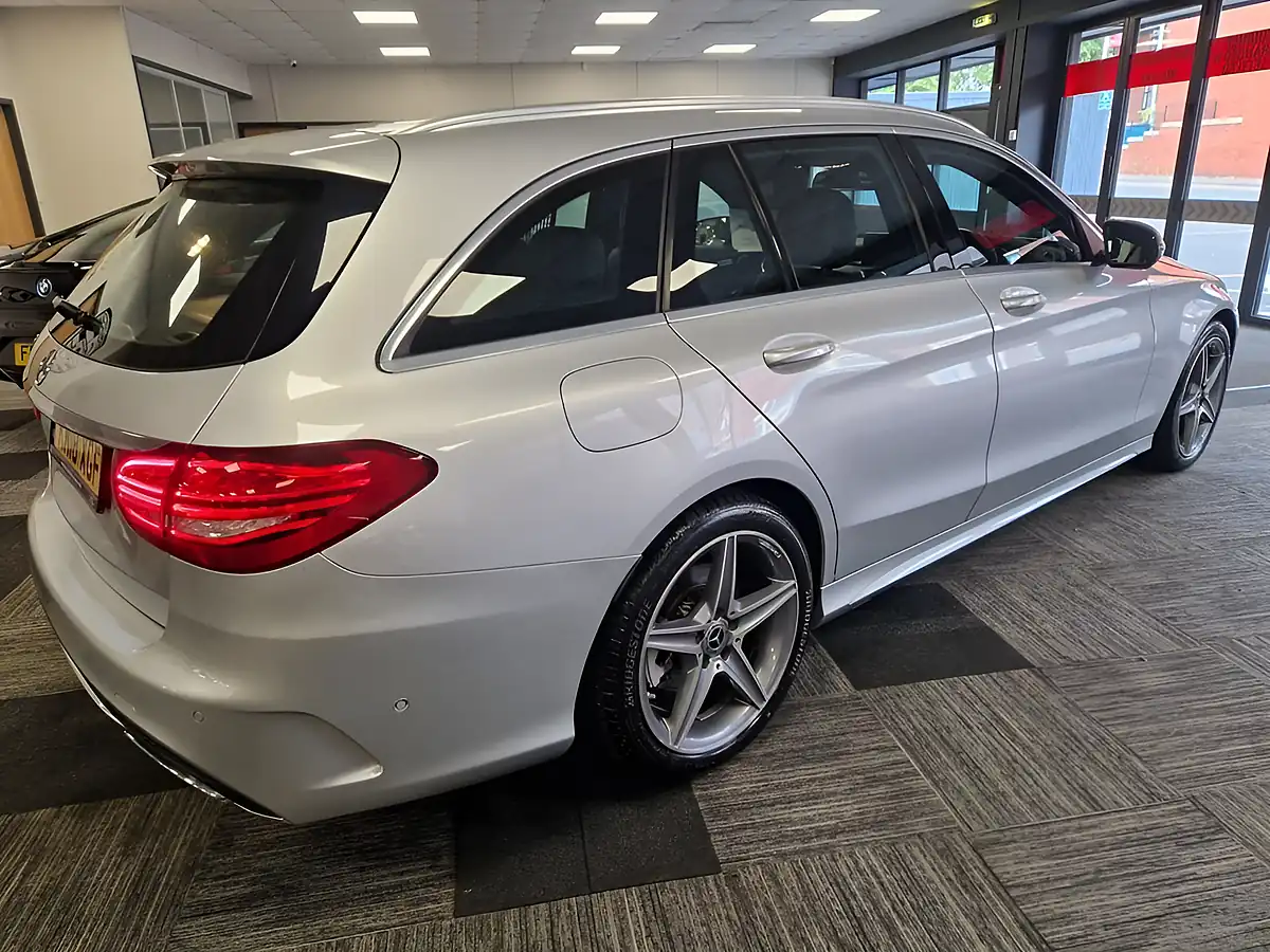 Used 2018 Mercedes-Benz C Class AMG Line Silver - Interior and Exterior details 3