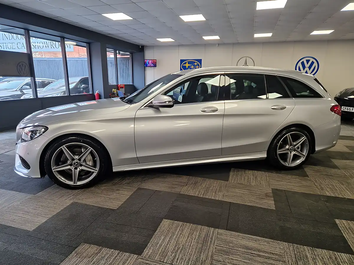Used 2018 Mercedes-Benz C Class AMG Line Silver - Interior and Exterior details 5