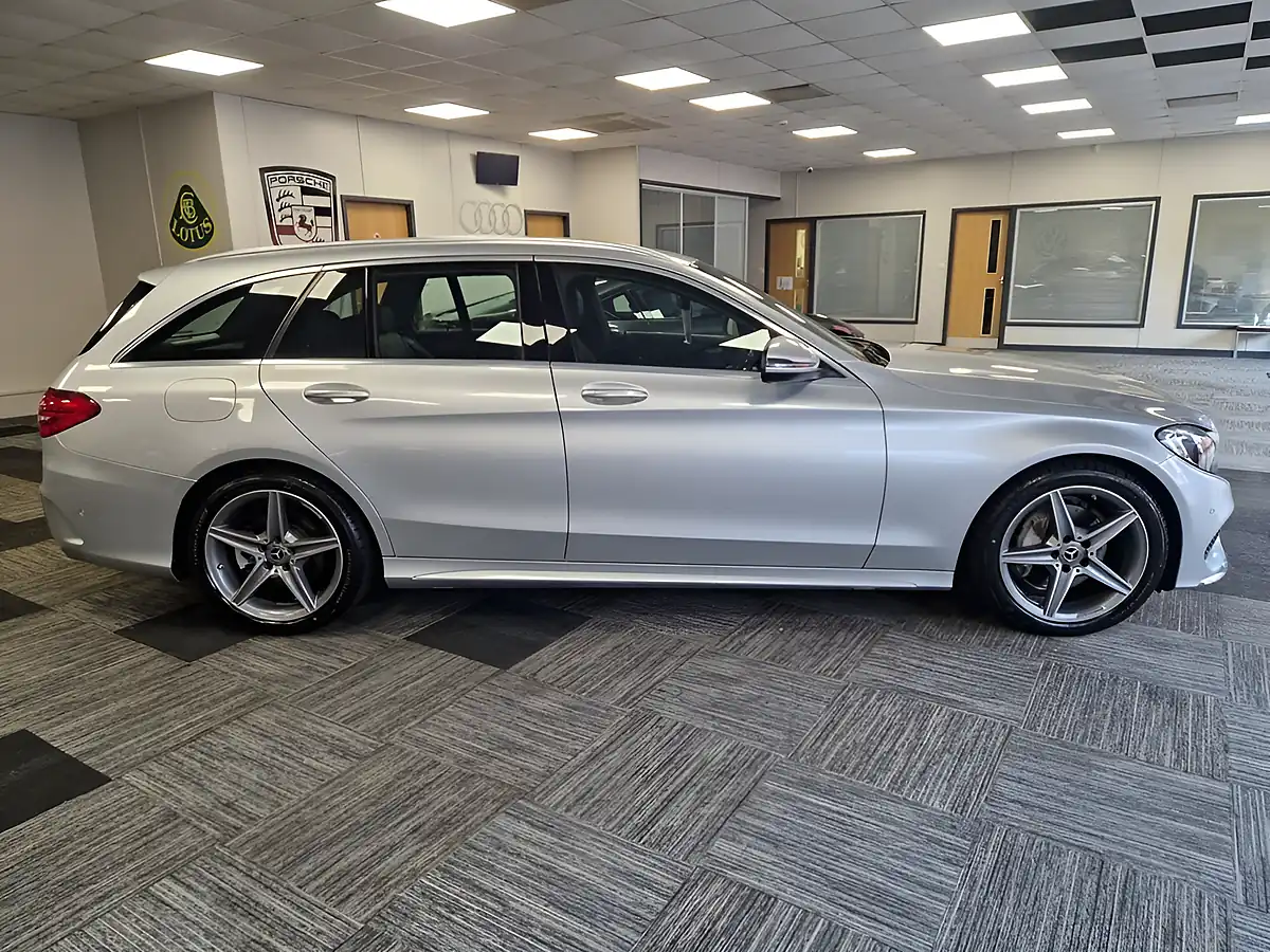 Used 2018 Mercedes-Benz C Class AMG Line Silver - Interior and Exterior details 6