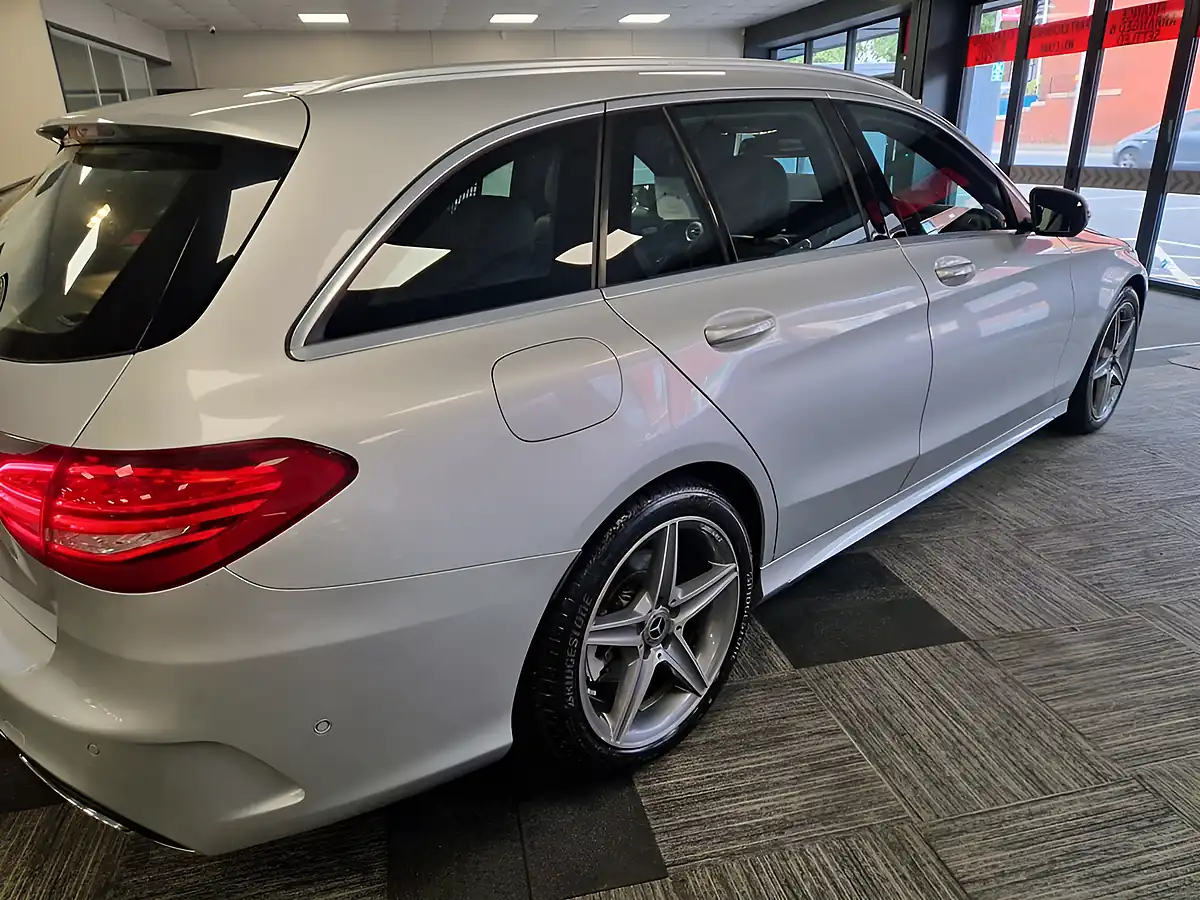 Used 2018 Mercedes-Benz C Class AMG Line Silver - Interior and Exterior details 7