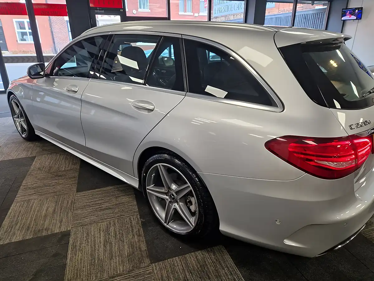 Used 2018 Mercedes-Benz C Class AMG Line Silver - Interior and Exterior details 8