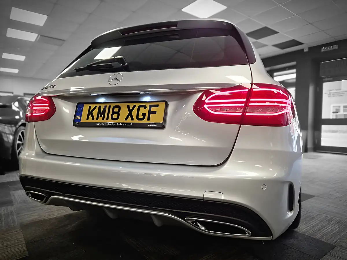 Used 2018 Mercedes-Benz C Class AMG Line Silver - Interior and Exterior details 9
