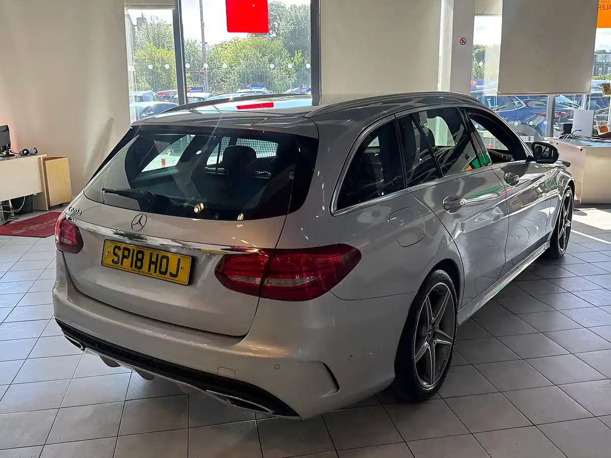 Used 2018 Mercedes-Benz C Class AMG Line Silver - Interior and Exterior details 11