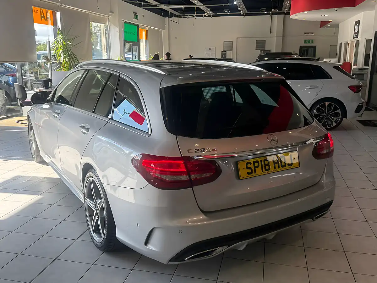 Used 2018 Mercedes-Benz C Class AMG Line Silver - Interior and Exterior details 7