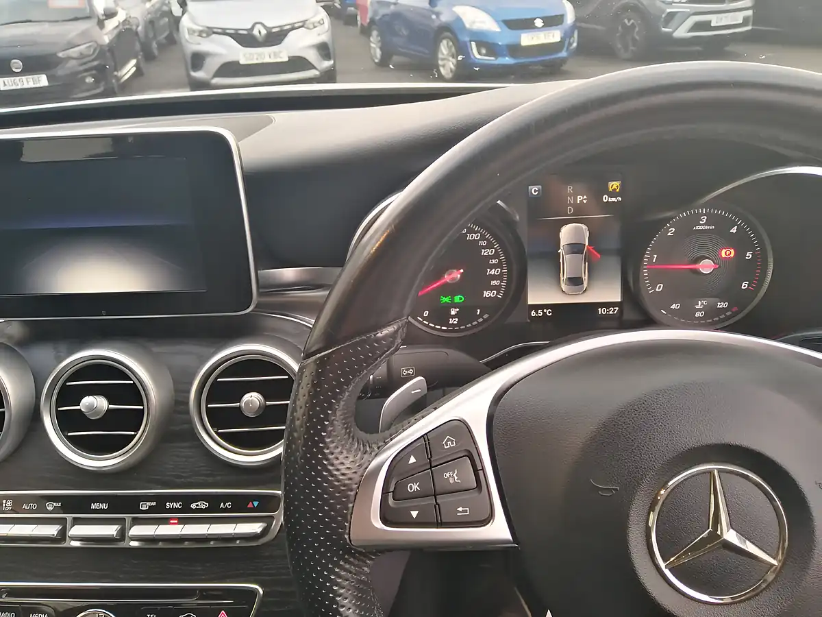 Used 2018 Mercedes-Benz C-Class AMG Line Silver - Interior and Exterior details 10