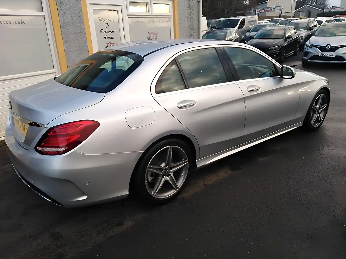 Used 2018 Mercedes-Benz C-Class AMG Line Silver - Interior and Exterior details 3