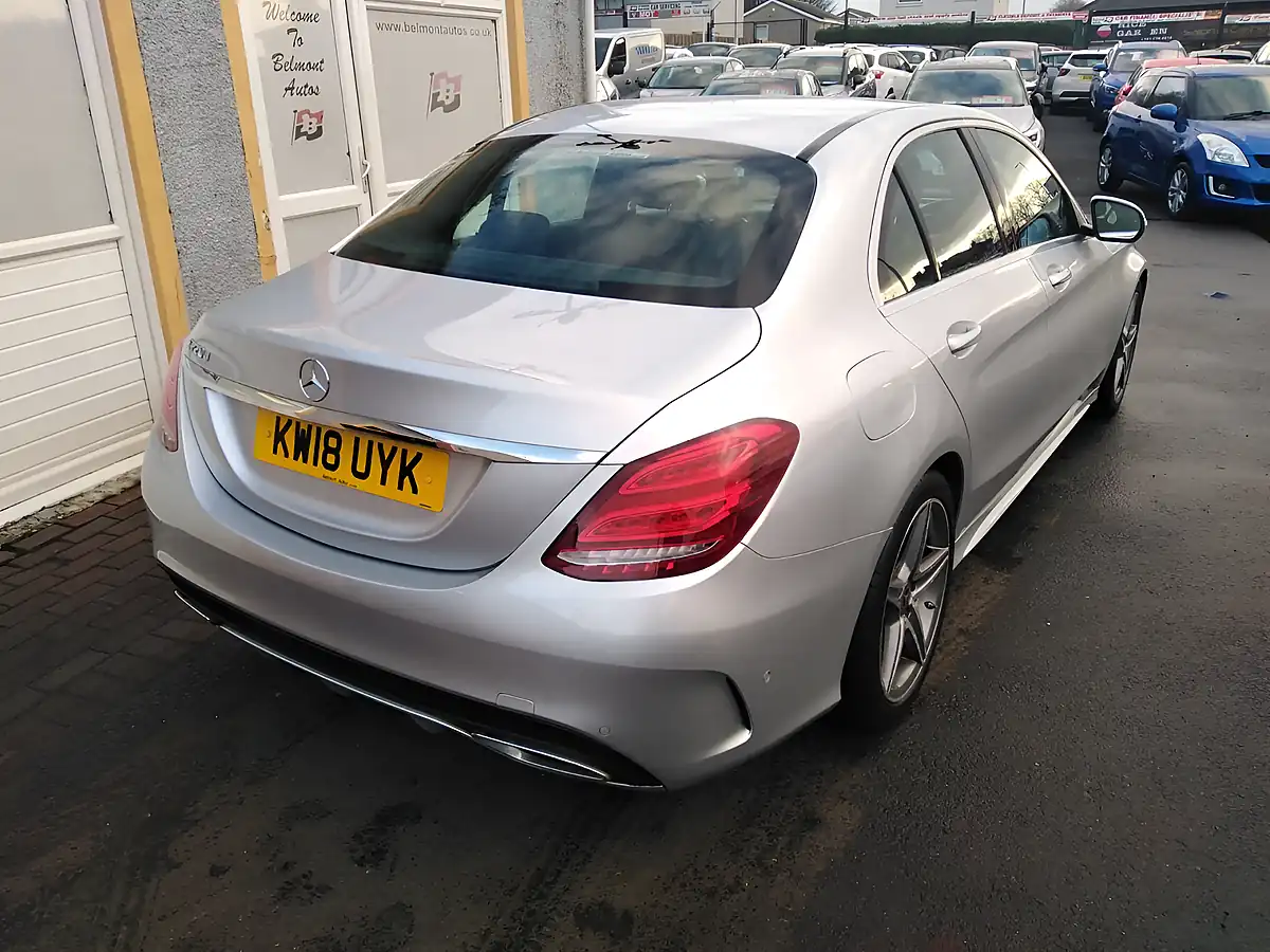 Used 2018 Mercedes-Benz C-Class AMG Line Silver - Interior and Exterior details 4