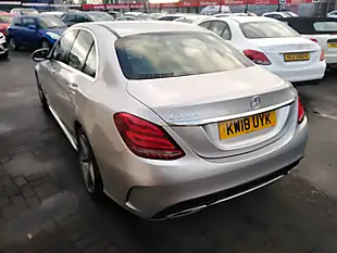 Used 2018 Mercedes-Benz C-Class AMG Line Silver - Interior and Exterior details 6