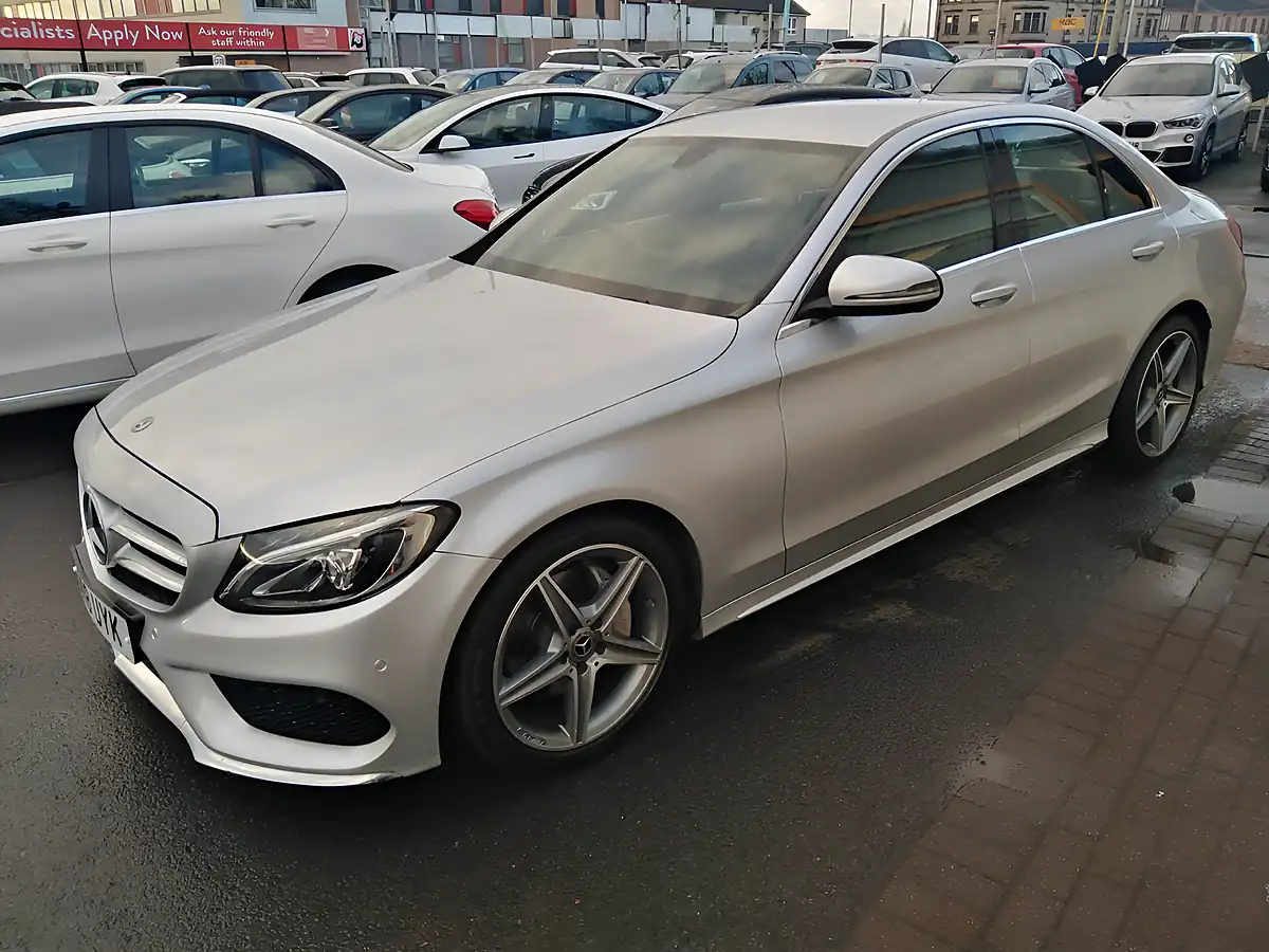 Used 2018 Mercedes-Benz C-Class AMG Line Silver - Interior and Exterior details 7