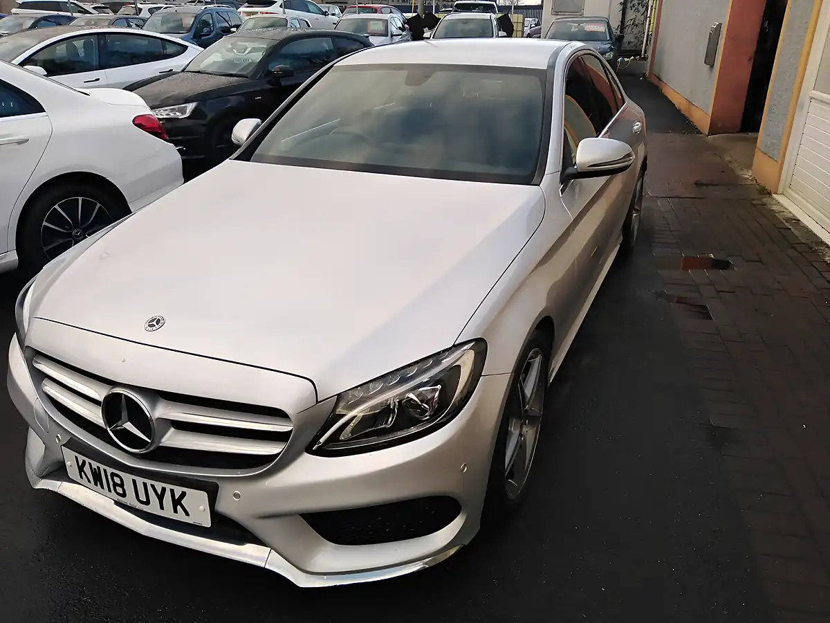 Used 2018 Mercedes-Benz C-Class AMG Line Silver - Interior and Exterior details 8