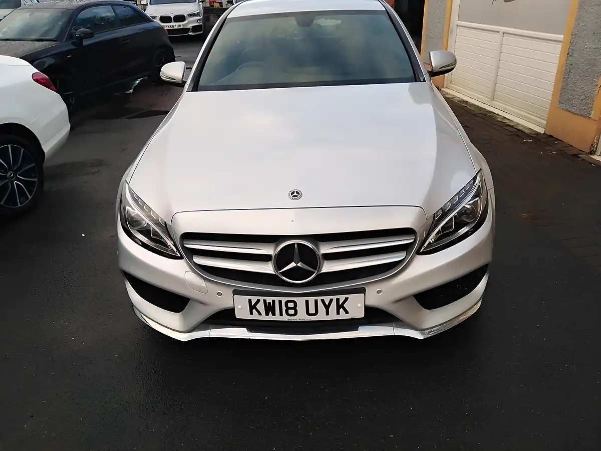 Used 2018 Mercedes-Benz C-Class AMG Line Silver - Interior and Exterior details 9