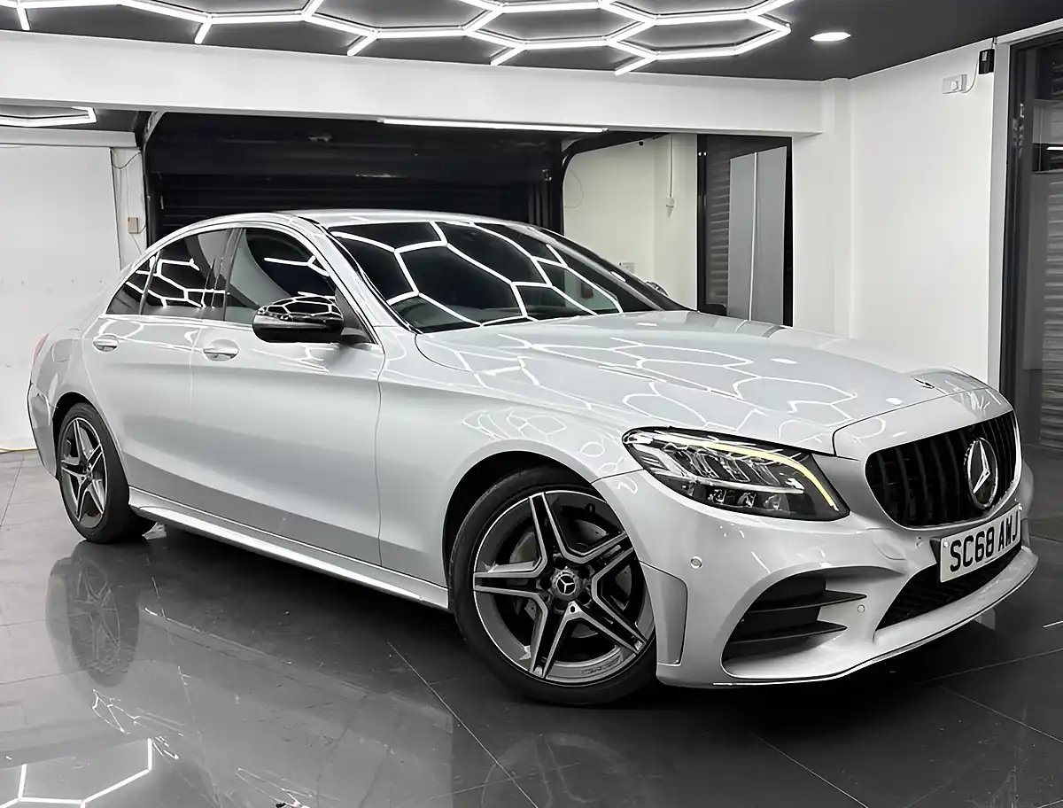 Used 2018 Mercedes-Benz C Class AMG Line Silver - Interior and Exterior details 2