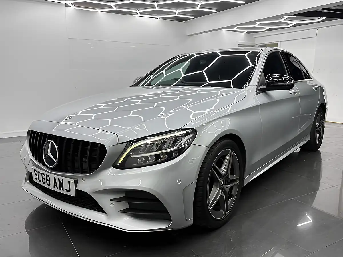 Used 2018 Mercedes-Benz C Class AMG Line Silver - Interior and Exterior details 4