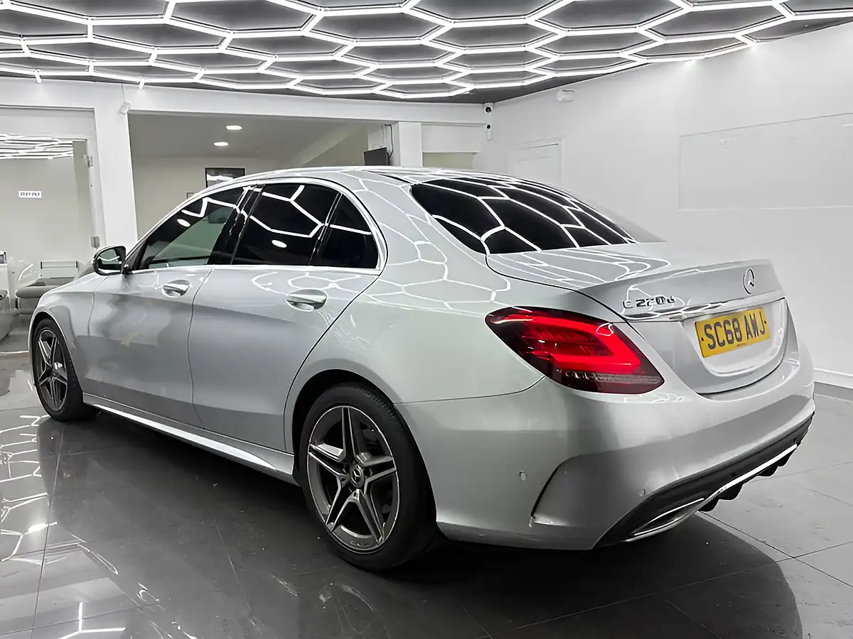 Used 2018 Mercedes-Benz C Class AMG Line Silver - Interior and Exterior details 5