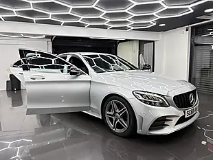 Used 2018 Mercedes-Benz C Class AMG Line Silver - Interior and Exterior details 6