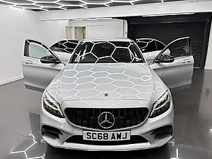 Used 2018 Mercedes-Benz C Class AMG Line Silver - Interior and Exterior details 7