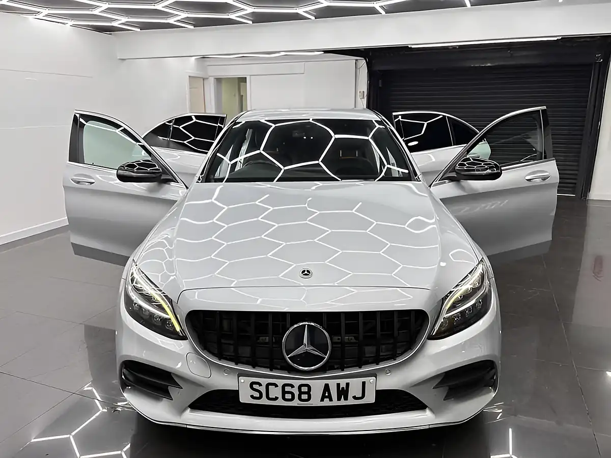 Used 2018 Mercedes-Benz C Class AMG Line Silver - Interior and Exterior details 7