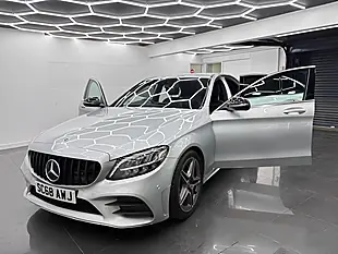Used 2018 Mercedes-Benz C Class AMG Line Silver - Interior and Exterior details 8