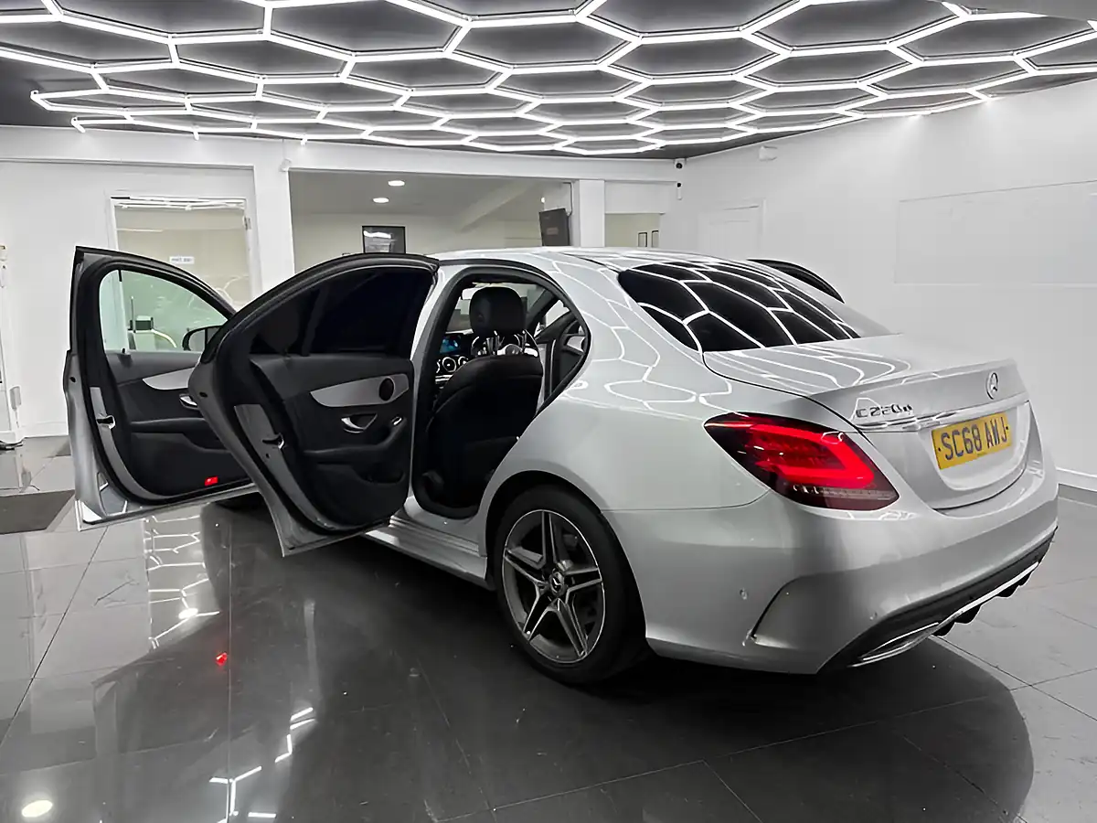 Used 2018 Mercedes-Benz C Class AMG Line Silver - Interior and Exterior details 9