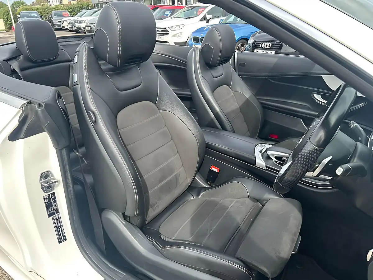 Used 2018 Mercedes-Benz C Class AMG Line White - Interior and Exterior details 10
