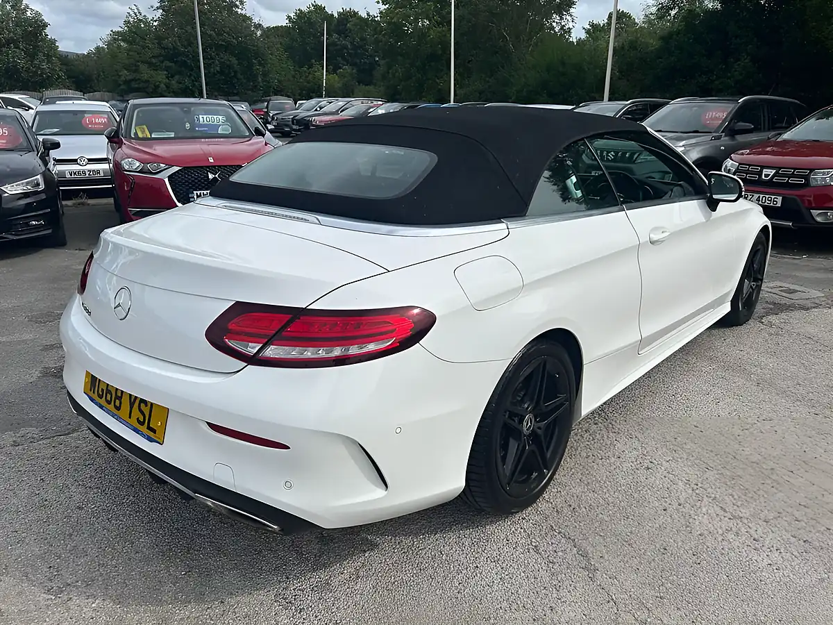 Used 2018 Mercedes-Benz C Class AMG Line White - Interior and Exterior details 4