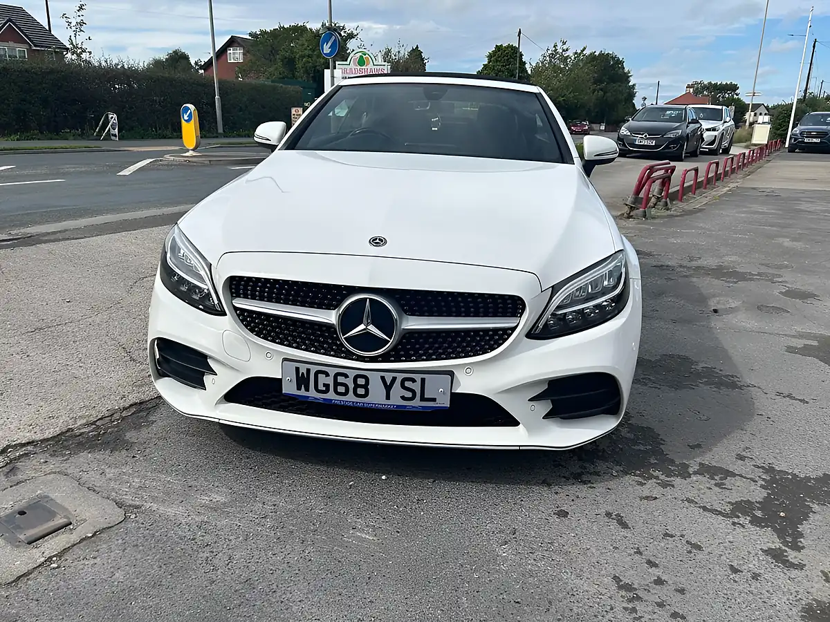 Used 2018 Mercedes-Benz C Class AMG Line White - Interior and Exterior details 8
