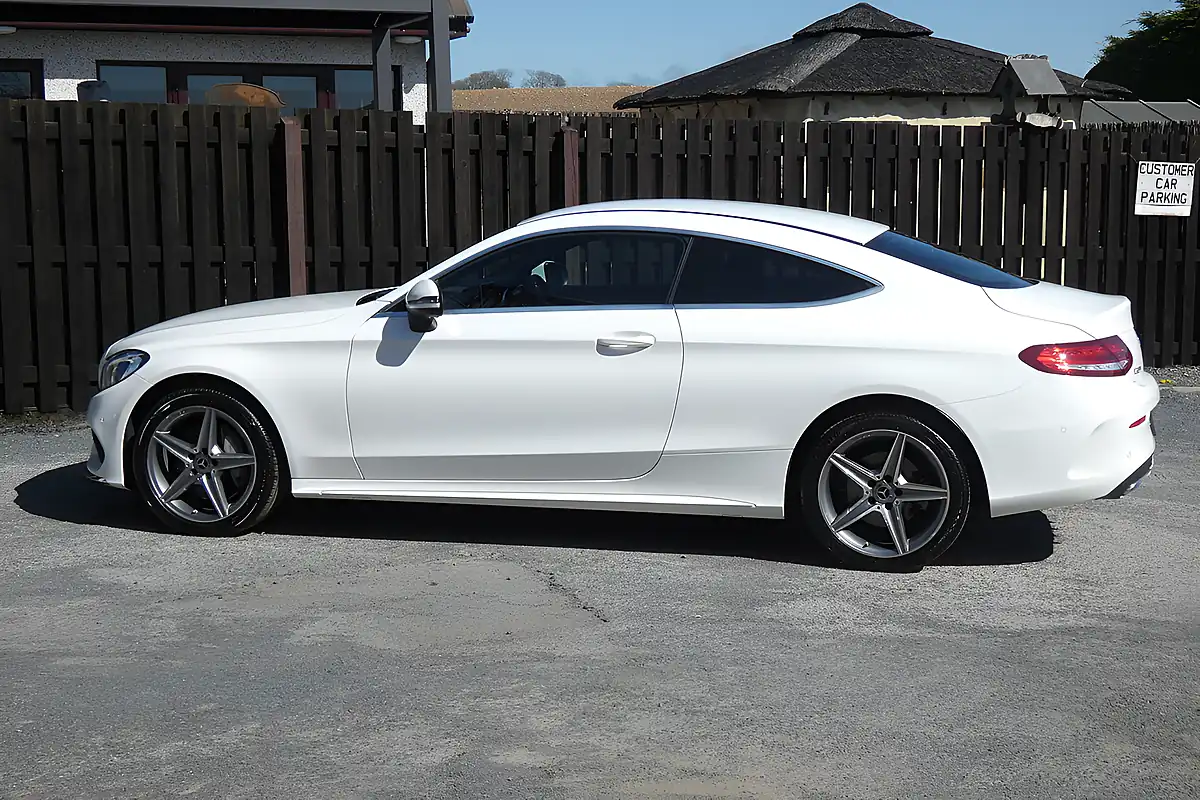 Used 2018 Mercedes-Benz C Class AMG Line White - Interior and Exterior details 5