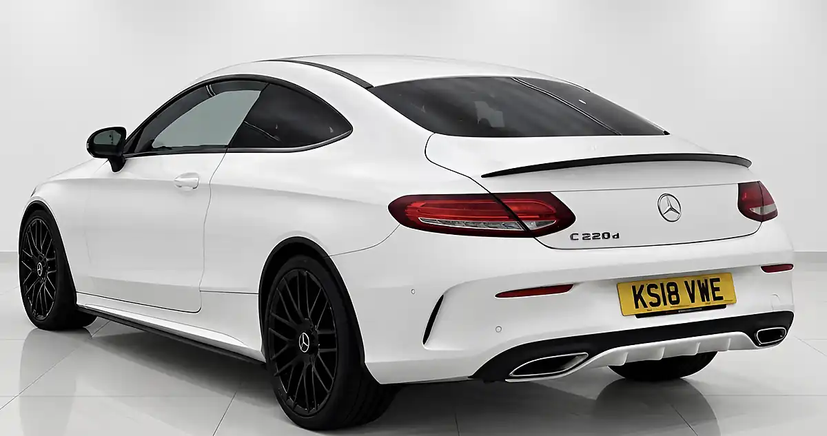 Used 2018 Mercedes-Benz C Class AMG Line White - Interior and Exterior details 4