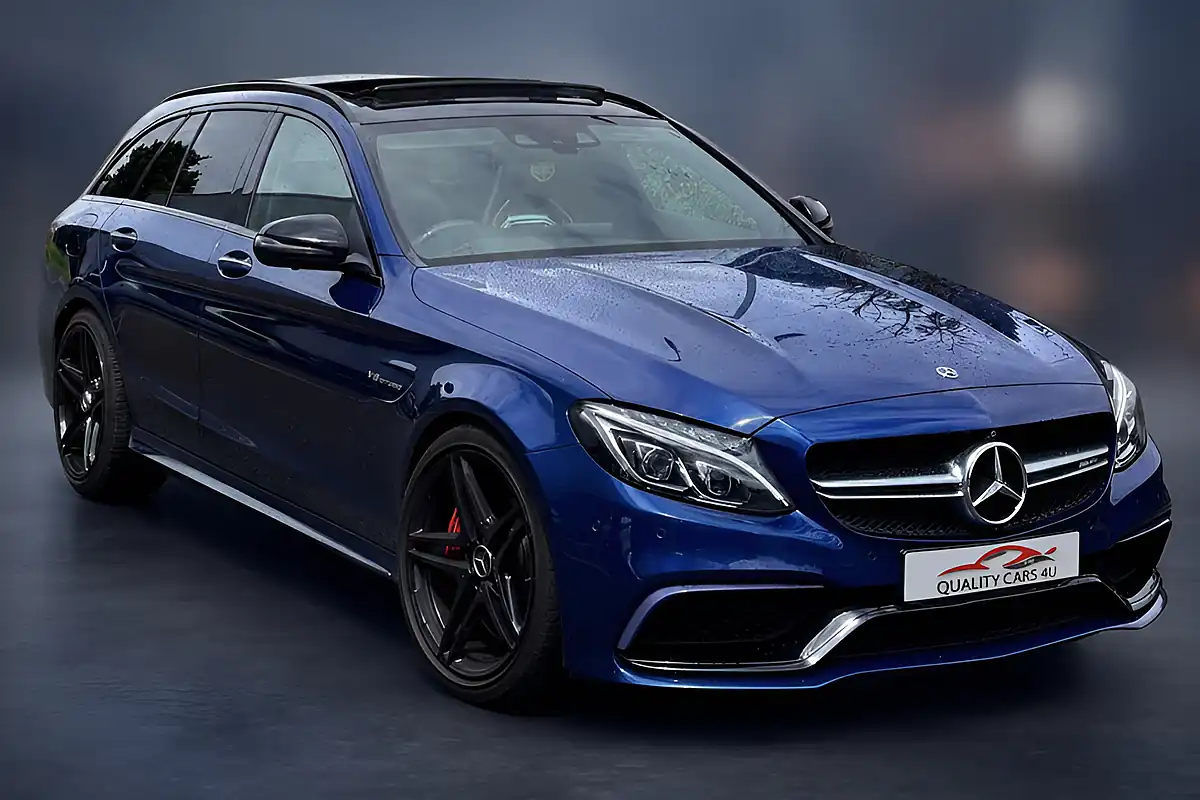 Used 2018 Mercedes-Benz C-Class Premium Blue - Front View