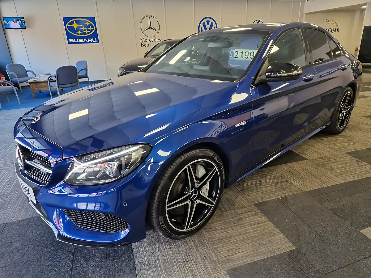 Used 2018 Mercedes-Benz C Class Premium Plus Blue - Front View