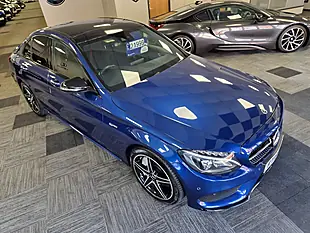 Used 2018 Mercedes-Benz C Class Premium Plus Blue - Interior and Exterior details 20