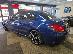 Used 2018 Mercedes-Benz C Class Premium Plus Blue - Interior and Exterior details 4