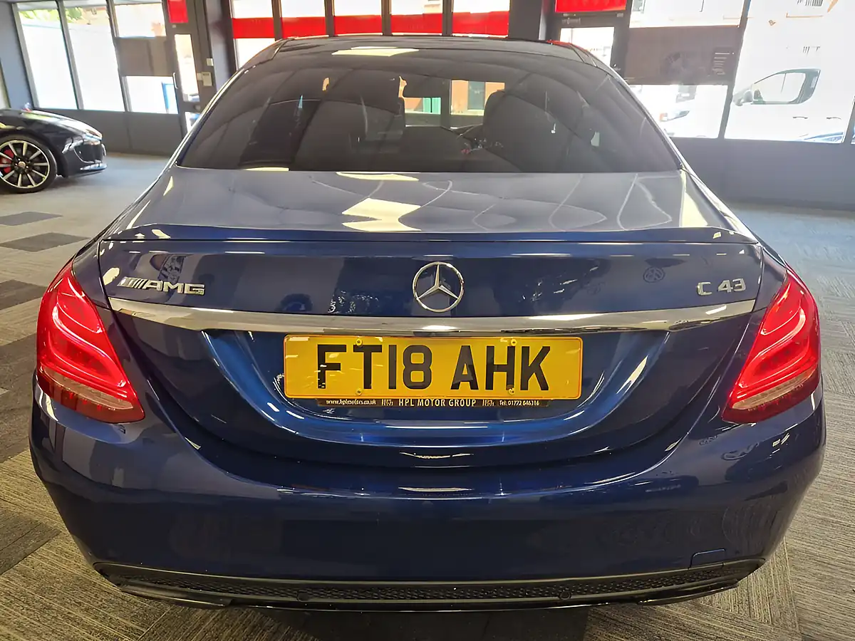 Used 2018 Mercedes-Benz C Class Premium Plus Blue - Interior and Exterior details 9