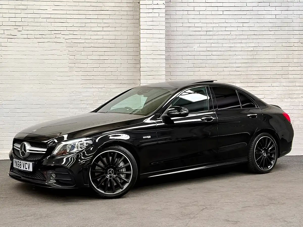 Used 2018 Mercedes-Benz C Class Premium Plus Obsidian Black - Front View