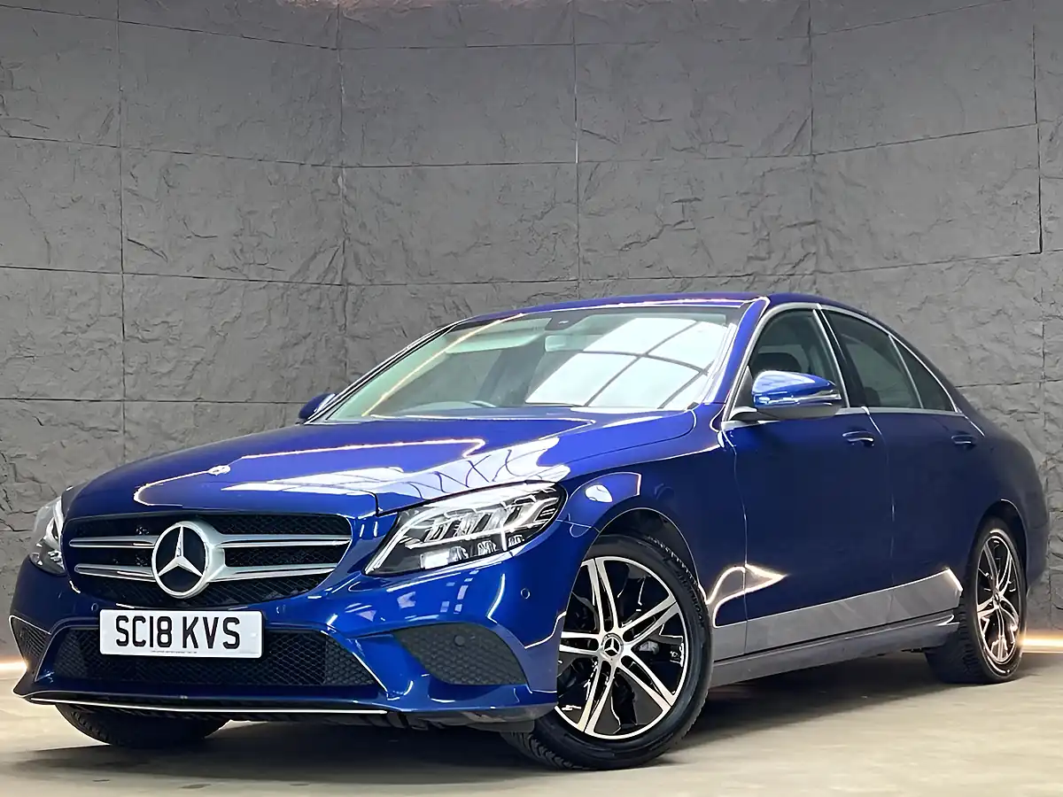Used 2018 Mercedes-Benz C-Class Sport Brilliant Blue - Front View