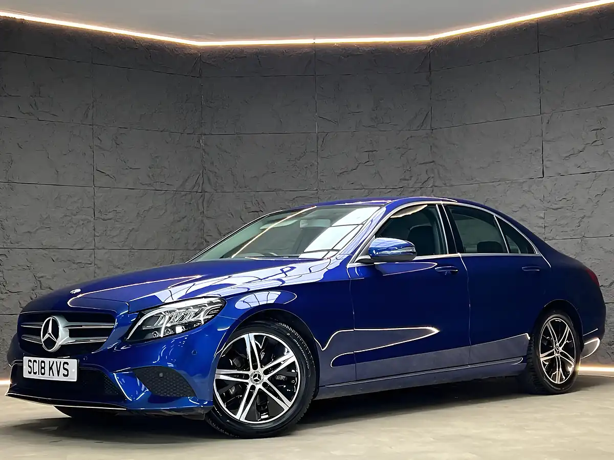 Used 2018 Mercedes-Benz C-Class Sport Brilliant Blue - Interior and Exterior details 4