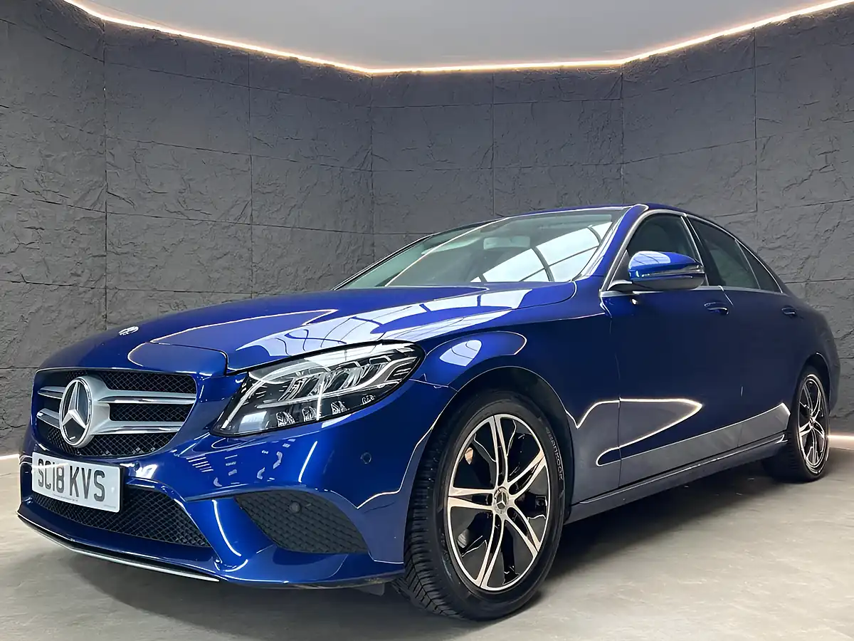 Used 2018 Mercedes-Benz C-Class Sport Brilliant Blue - Interior and Exterior details 6