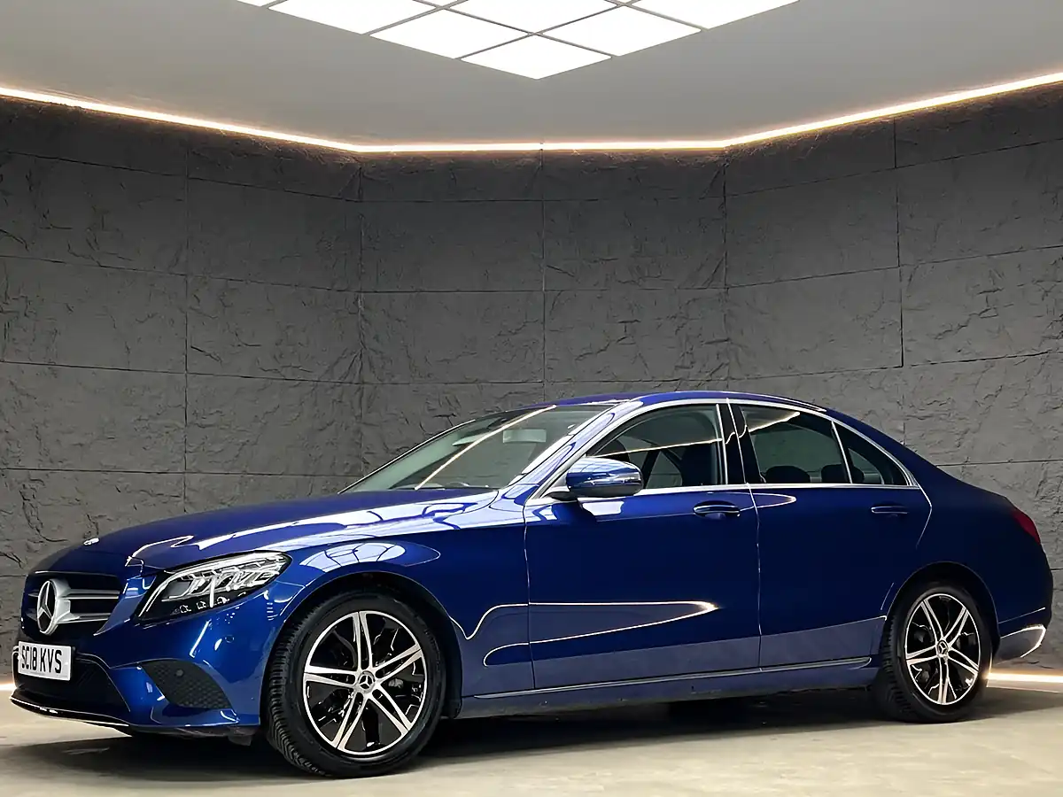 Used 2018 Mercedes-Benz C-Class Sport Brilliant Blue - Interior and Exterior details 7