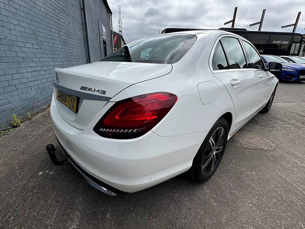 Used 2018 Mercedes-Benz C-Class Sport White - Interior and Exterior details 17