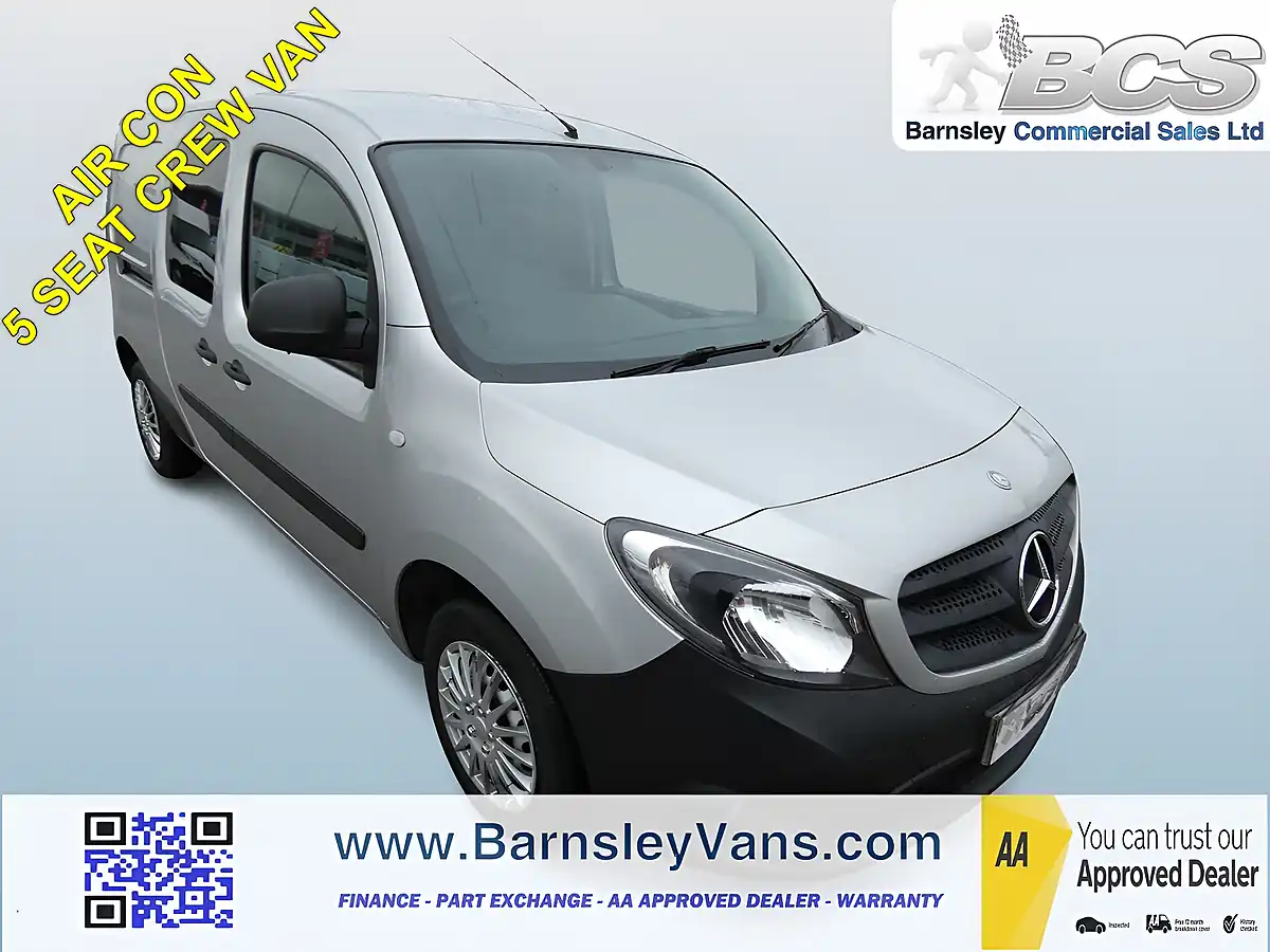 Used 2018 Mercedes-Benz Citan Double Cab Crew Van Silver - Front View