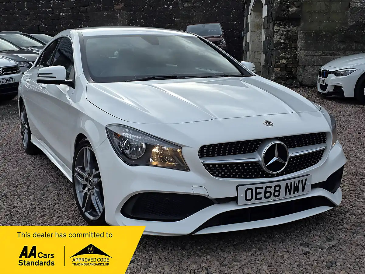 Used 2018 Mercedes-Benz Cla AMG Line Edition Arctic White - Front View