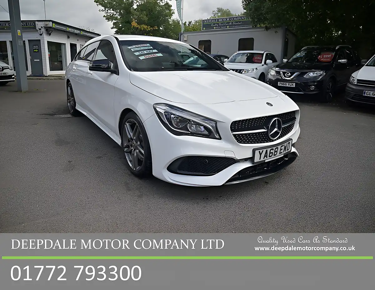 Used 2018 Mercedes-Benz Cla AMG Line Night Edition Polar White - Front View