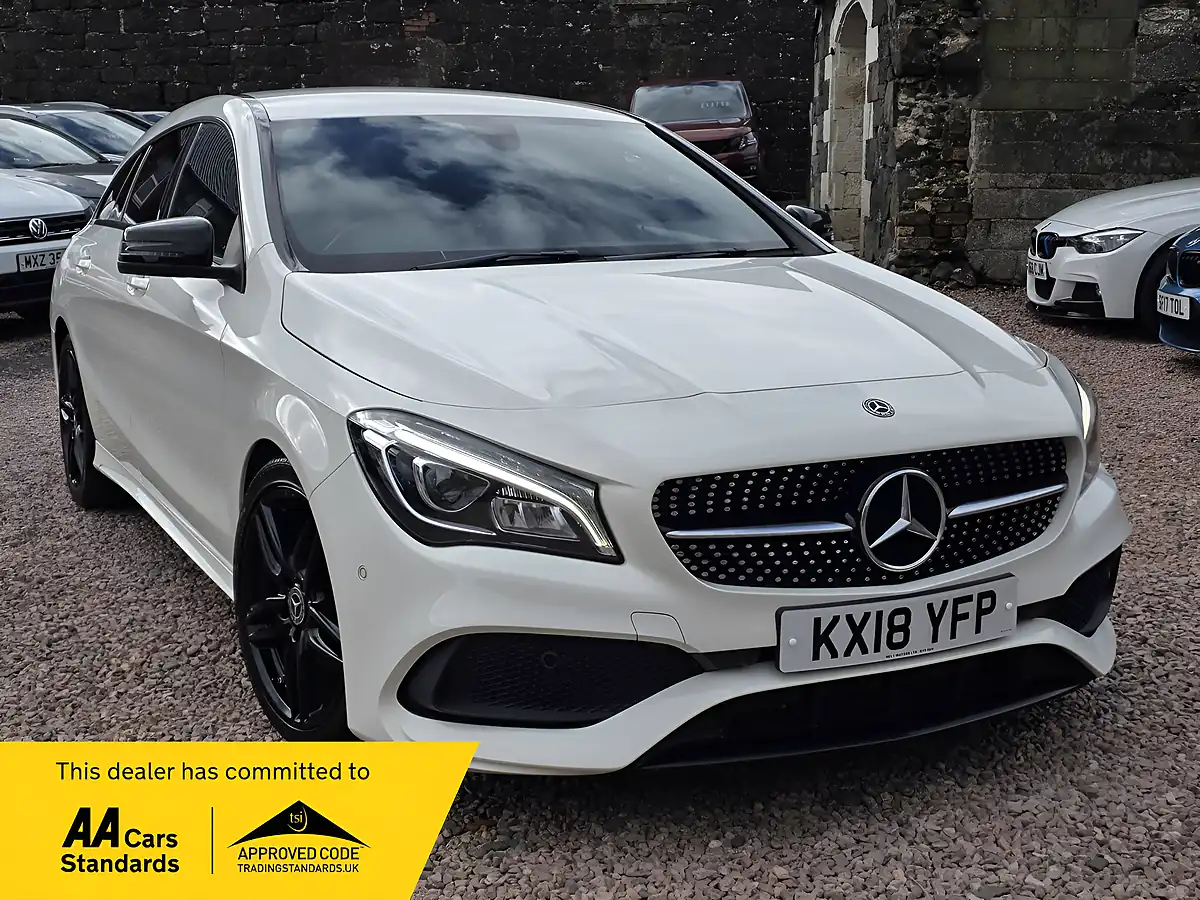 Used 2018 Mercedes-Benz Cla AMG Line White - Front View