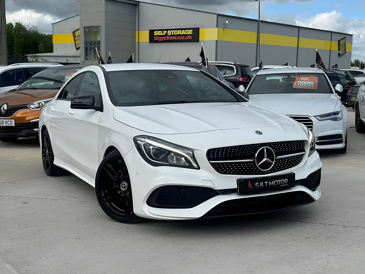 Used 2018 Mercedes-Benz Cla AMG Line White - Front View