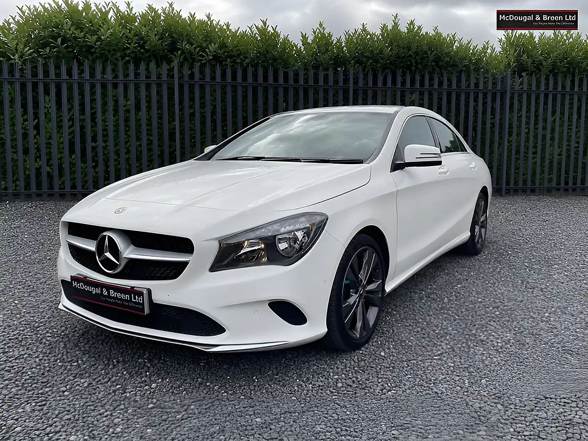 Used 2018 Mercedes-Benz Cla Class Sport Coupe White - Front View